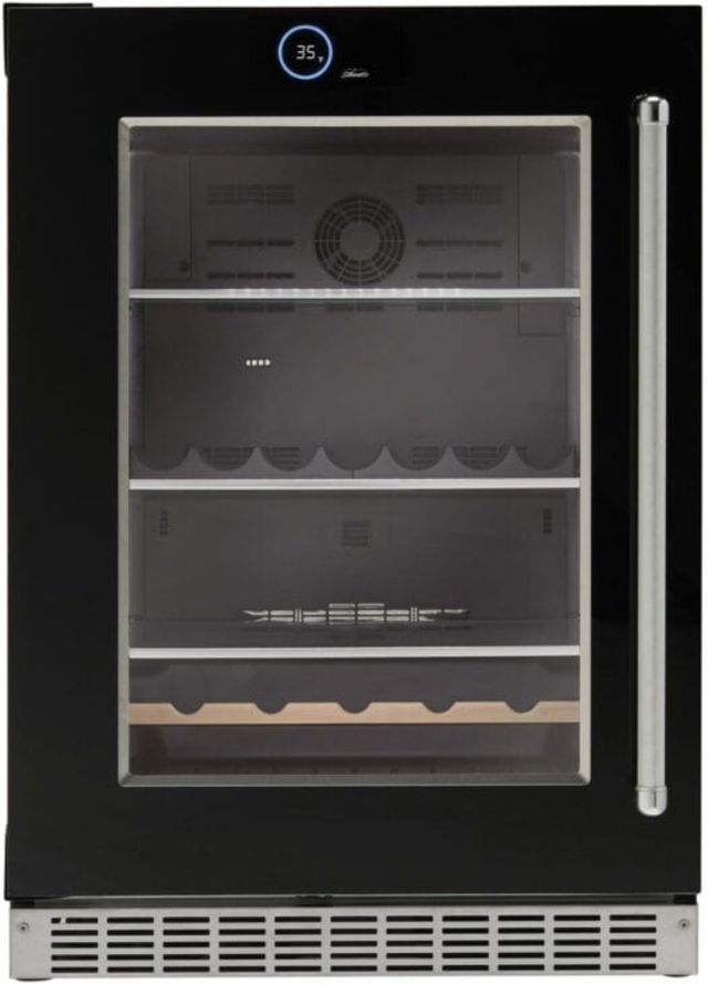 Silhouette® Reserve 24” 5 Cu. Ft. Black Built-In Wine Cooler-0