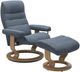 Stressless® by Ekornes® Customizable Opal Medium Classic Base Recliner with Ottoman-0