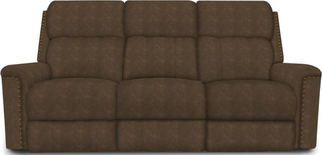 England Furniture Customizable EZ Motion Amity Dusty Double Reclining Sofa with Nailhead Trim-0