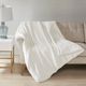 Olliix by Sleep Philosophy Plush Ivory 60"x70"-12lbs Weighted Blanket-1
