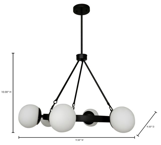 Moe's Home Collection Oaha Black Pendant Light-3