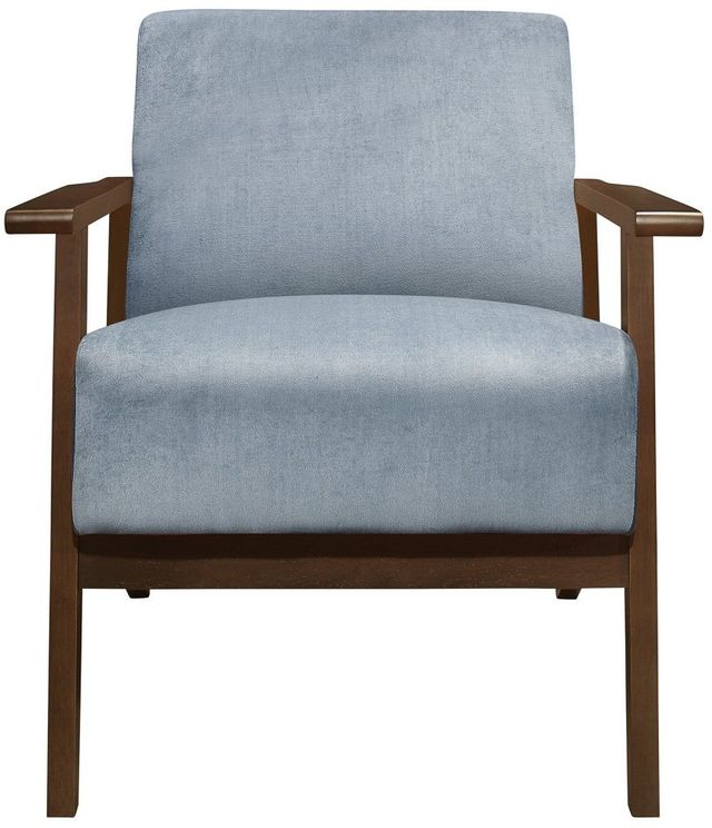 Homelegance® August Blue Gray/Dark Walnut Accent Chair-2
