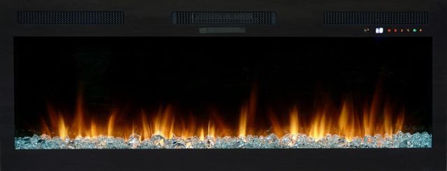 Bernards Black 50" Firebox with Crystals-0