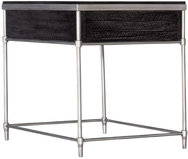 Hooker® Furniture Saint Armand Black End Table with Brushed Pewter Base-2