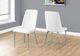 Monarch Specialties Inc. 2-Piece Chrome/White Side Chair Set-4