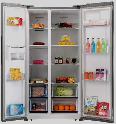 Vitara 36 in. 20.6 Cu. Ft. Stainless Look Side-by-Side Refrigerator -1