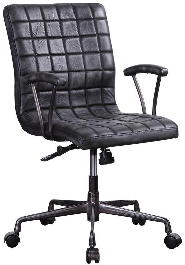 ACME Furniture Barack Aluminum/Vintage Black Office Chair-0