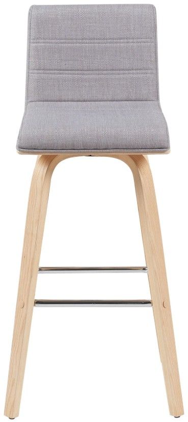 Armen Living Vienna 2-Piece Gray/Oak Swivel Barstool Set-2