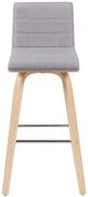 Armen Living Vienna 2-Piece Gray/Oak Swivel Barstool Set-2