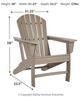 Signature Design by Ashley® Sundown Treasure Driftwood Plastic Outdoor Adirondack Chair-3