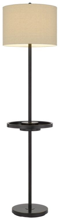 Cal® Lighting & Accessories Crofton Dark Bronze Floor Lamp with Tray Table-1