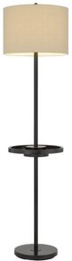 Cal® Lighting & Accessories Crofton Dark Bronze Floor Lamp with Tray Table-1