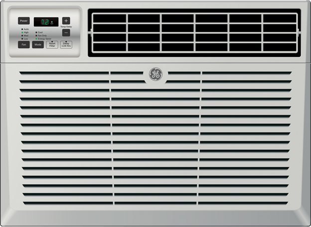 GE® ENERGY STAR® 230 Volt Electronic Room Air Conditioner-Gray-0
