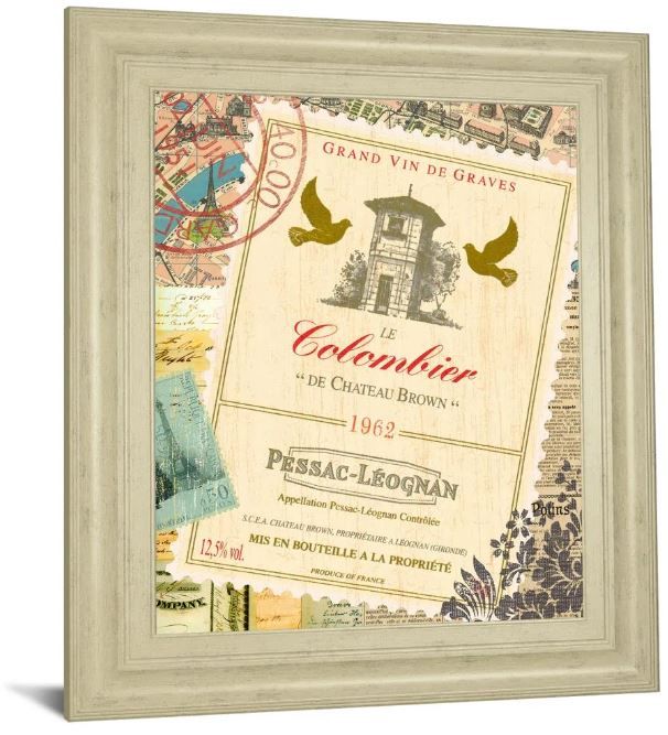 Classy Art Wine Tour 1 by Maria Mendez Framed Print Wall Art-1