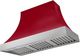 AGA Cascade 36" Piccadilly Red Wall Mounted Range Hood  with Brushed Nickel Trim-0