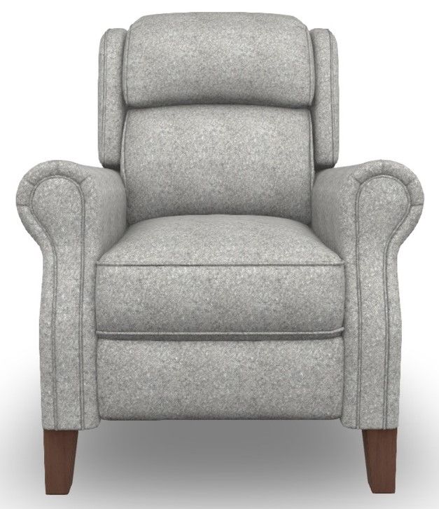 Best® Home Furnishings Customizable Joanna Power High Leg Recliner with Power Tilt Headrest and Dark Walnut Legs-1