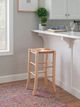 Linon Venezia 2-Piece Natural Rush Seat Backless Bar Stool Set-5