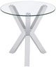 Coaster® Kenzie Tempered Glass Top End Table with Chrome Base-2