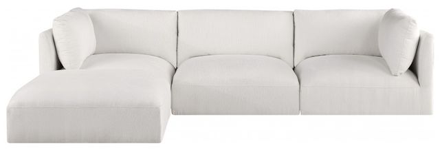 Meridian Furniture Ease 4-Piece Cream Right-Arm Facing Sectional-1