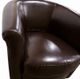 Porter International Designs Marvel Chocolate Barrel Accent Swivel Chair-4