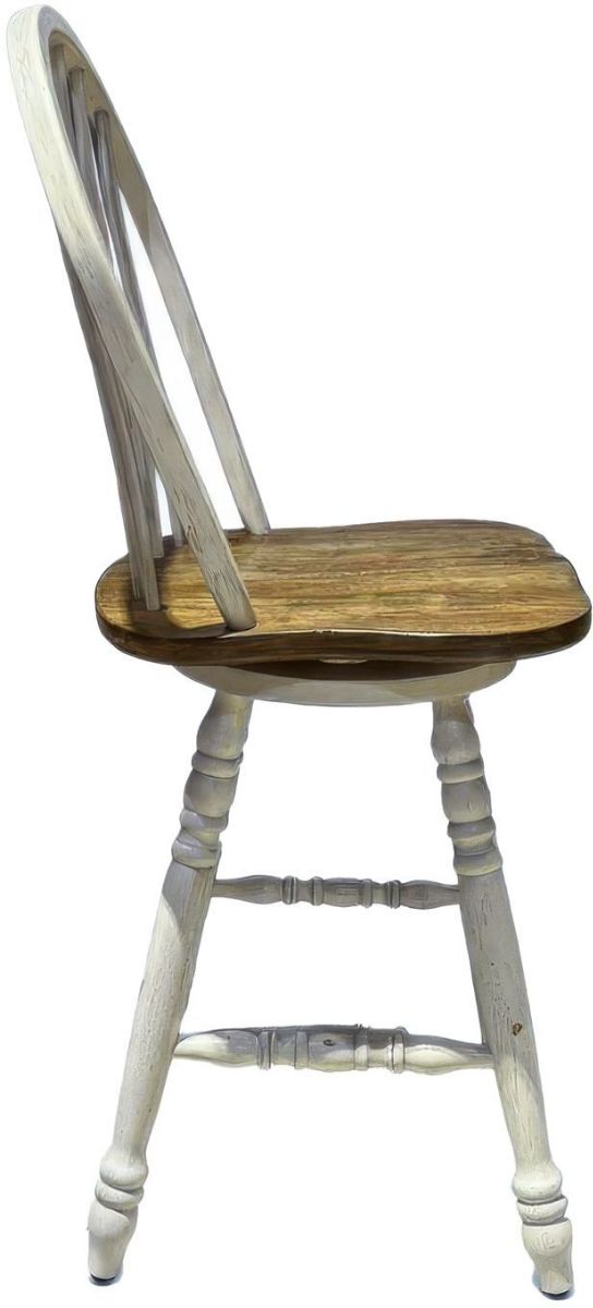 Liberty Furniture Carolina Crossing Windson Antique Honey/White Swivel Counter Stool-3