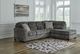 Signature Design by Ashley® Lonoke 2-Piece Gunmetal Right-Arm Facing Sectional and Chaise-1