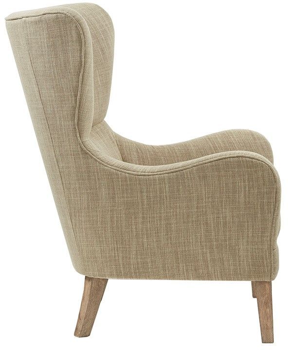 Olliix by Madison Park Taupe Multi Arianna Swoop Wing Chair-3