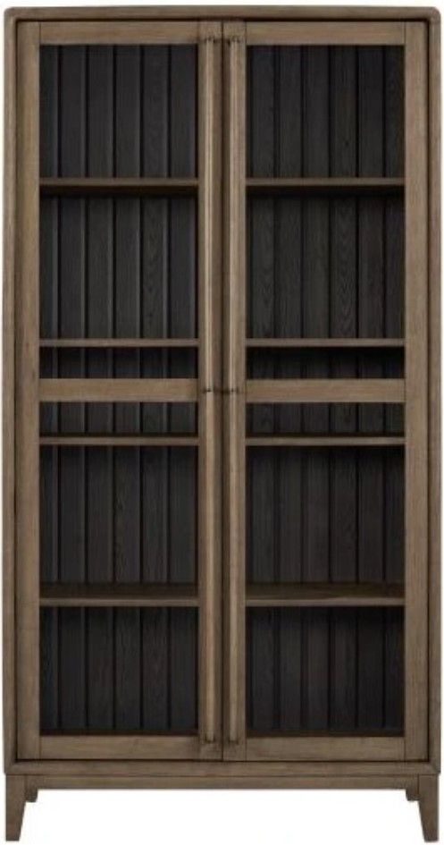 Bernards Elure Latte/Peppercorn Display Cabinet-1