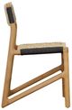 Dovetail Furniture Lumen Black/Natural Rattan/Teak Outdoor Dining Chair-2