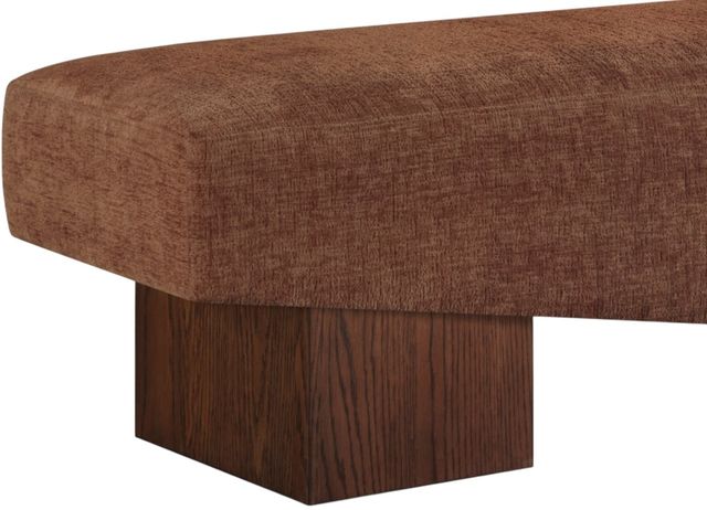 Meridian Furniture Alora Cognac/Walnut Upholstered Bench-4