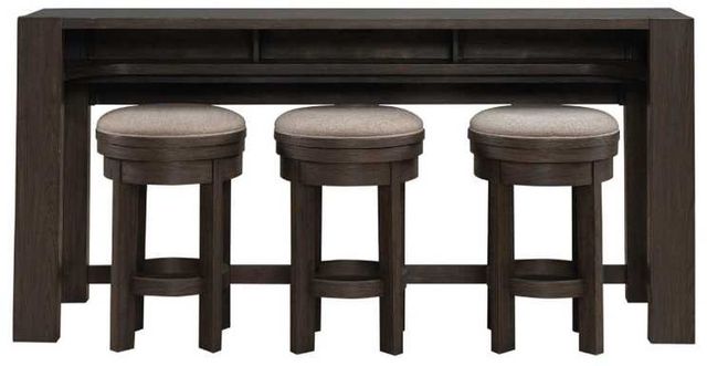 Liberty Furniture Lennox Hill 4-Piece Bark/Granite Console Table and Stool Set-2