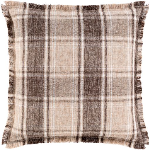 Surya Glenwood Camel 18"x18" Toss Pillow with Down Insert-3
