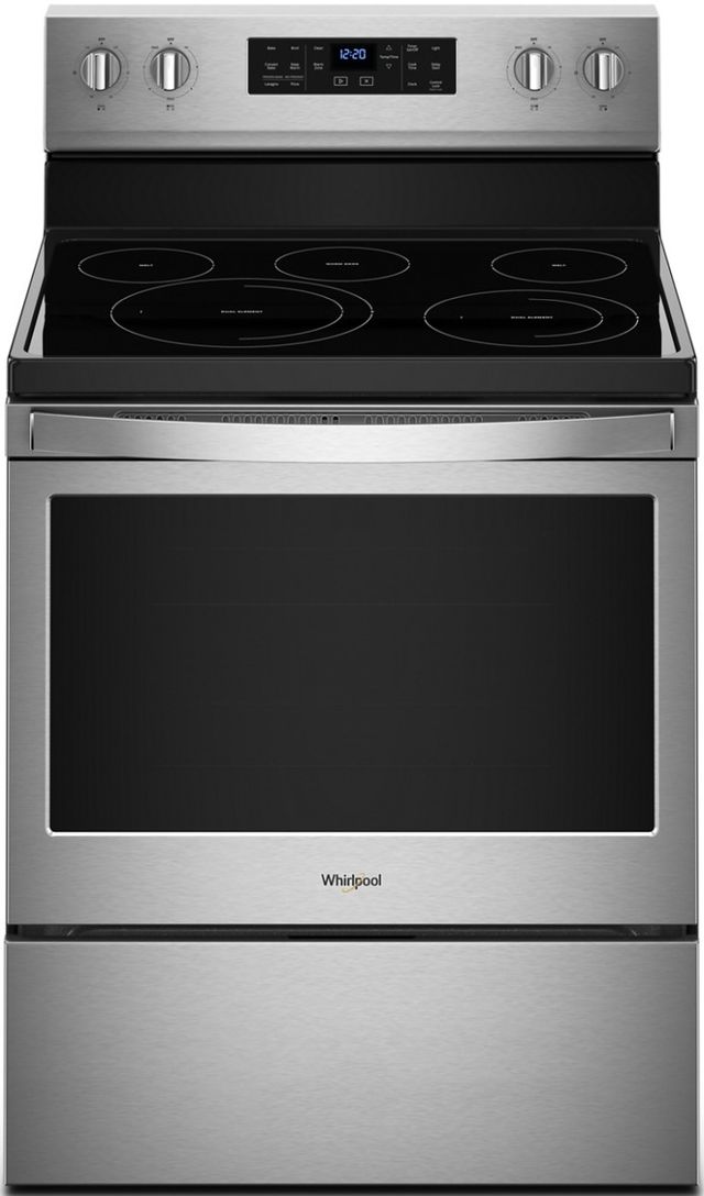 Whirlpool® 30" Fingerprint Resistant Stainless Steel Free Standing Electric Range-0