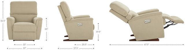 La-Z-Boy® Ava Harbor Power Rocking Recliner with Headrest and Lumbar-4