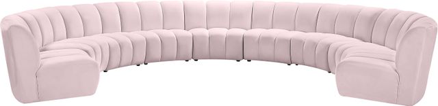 Meridian Furniture Infinity 9-Piece Pink Velvet Modular Sectional-0