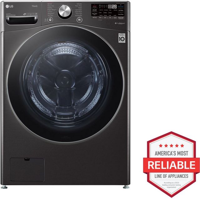 LG 5.0 Cu. Ft. Black Steel Front Load Washer-1