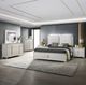 ACME Furniture Laveda Light Gray/Pearl White Eastern King Upholstered Panel Bed-5