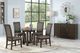 New Classic® Home Furnishings Cityscape Glass Top Dining Table with Walnut Base-1