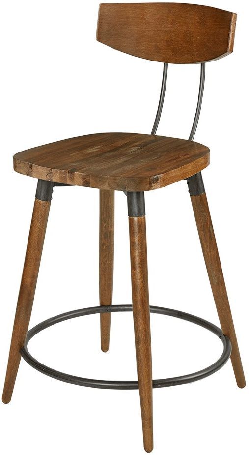 Olliix by INK+IVY Brown Frazier 24" Counter Stool-1