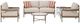 Signature Design by Ashley® Big Creek Cove 5-Piece Beige/Brown Aluminum/Fabric/Wooden Outdoor Conversation Set-2