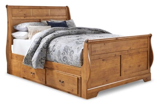 Signature Design by Ashley® Bittersweet 5-Piece Light Brown Queen Sleigh Storage Bed Set-1