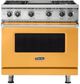 Viking® 5 Series 36" Daffodil Pro Style Natural Gas Range-0