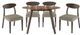 Mazin Furniture Beane 5 Piece Natural Walnut Dining Room Set-0