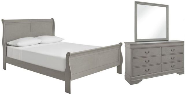 Signature Design by Ashley® Kordasky 3-Piece Dove Gray Queen Sleigh Bed Set-0