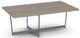 Amisco Customizable Jill Thermo Fused Laminate Coffee Table with X-Shaped Metal Frame -0