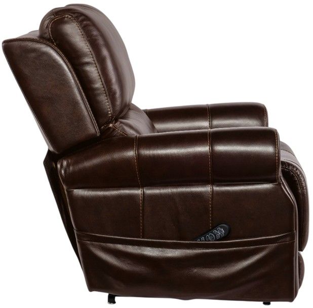 Hooker® Furniture RC Eisley Maddison Walnut Leather Power Lift Recliner with Power Headrest and Lumbar-3