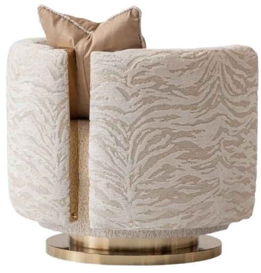 Michael Amini® Savannah Breeze Cashmere Bright Gold Swivel Chair-2