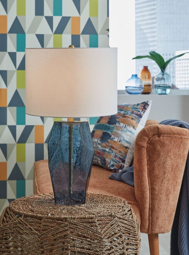 Signature Design by Ashley® Tallow Blue Table Lamp-3