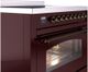 Ilve® Nostalgie II Series 36" Burgundy Pro Style Induction Range-4