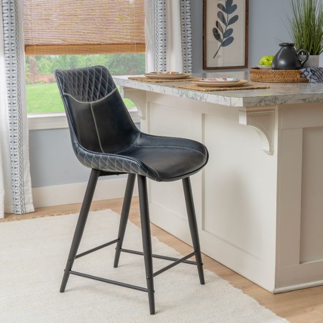Linon August Blue Counter Stool-1